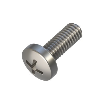 Μηχανόβιδες με Κυλινδρικό Κεφάλι Σταυρού M6x16mm Inox A2 DIN 7985 (Τιμή ανά Τεμάχιο)