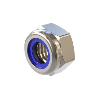 Περικόχλια Ασφαλείας Χαμηλά Με Νάιλον Και Μετρικό Σπείρωμα Μ6 Inox A2 DIN 985