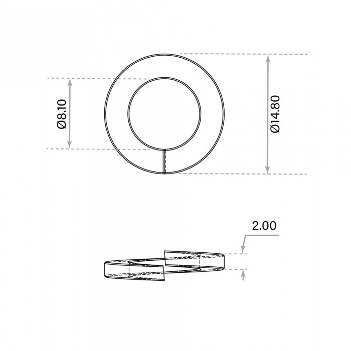 Γκρόβερ Μ8 Inox A2 DIN 127 (Τιμή ανά Τεμάχιο)