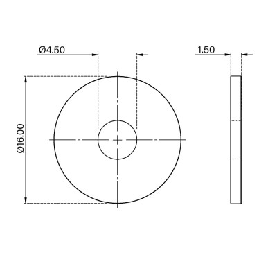 Ροδέλα Extra Large M4x16x1.5 Γαλβανιζέ DIN 440 (Τιμή ανά Τεμάχιο)