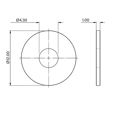 Ροδέλα Φαρδιά 3XD M4 Γαλβανιζέ DIN 9021 (Τιμή ανά Τεμάχιο)