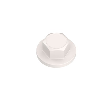 Καπελάκι Πλαστικό για Εξάγωνη Αυτοδιάτρητη Βίδα 6.3mm με Κεφάλι 10mm Λευκό (Τιμή ανά Τεμάχιο)