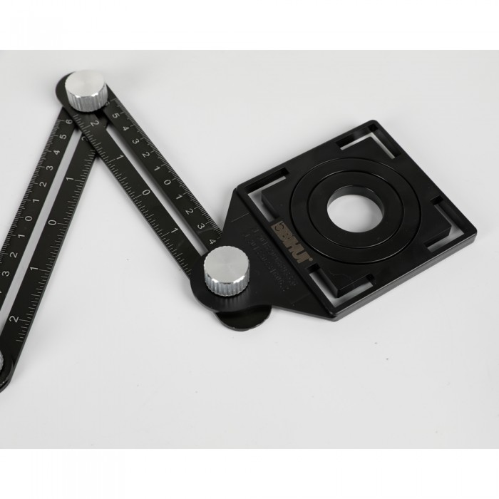 Τετράπλευρος Αλουμινένιος Χάρακας - Οδηγός για τρύπες Bihui Multi Functional Adjustable Tile Hole Locator DBG6