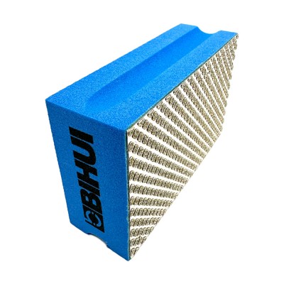 Σφουγγαράκι Χείρος Αδαμαντοφόρο για Τρίψιμο και Λείανση Πλακιδίων 95х55х30mm 60 Grit Μπλε Bihui DHP060