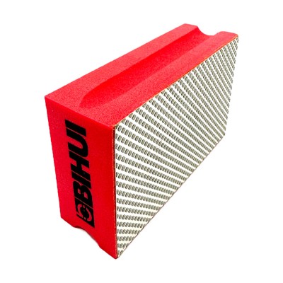 Σφουγγαράκι Χείρος Αδαμαντοφόρο για Τρίψιμο και Λείανση Πλακιδίων 95х55х30mm 200 Grit Κοκκινο Bihui DHP200