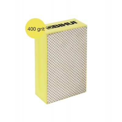 Σφουγγαράκι Χείρος Αδαμαντοφόρο για Τρίψιμο και Λείανση Πλακιδίων 95х55х30mm 400 Grit Κίτρινο Bihui DHP400