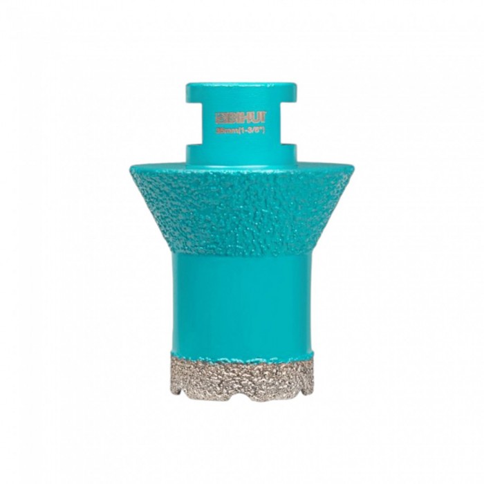 Ποτηροτρύπανο Διαμαντέ Ξηρής Κοπής Για Πλακάκι, Κεραμικά Υλικά, Πορσελάνη Και Πέτρα για την διάνοιξη οπών βαλβίδας Νεροχύτη και Νιπτήρα Ø35mm Bihui Turbo DMM35