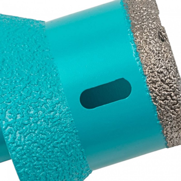 Ποτηροτρύπανο Διαμαντέ Ξηρής Κοπής Για Πλακάκι, Κεραμικά Υλικά, Πορσελάνη Και Πέτρα  για την διάνοιξη οπών βαλβίδας Νεροχύτη και Νιπτήρα Ø50mm Bihui Turbo DMM50