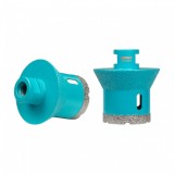 Ποτηροτρύπανο Διαμαντέ Ξηρής Κοπής Για Πλακάκι, Κεραμικά Υλικά, Πορσελάνη Και Πέτρα  για την διάνοιξη οπών βαλβίδας Νεροχύτη και Νιπτήρα Ø50mm Bihui Turbo DMM50