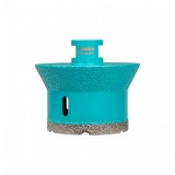 Ποτηροτρύπανο Διαμαντέ Ξηρής Κοπής Για Πλακάκι, Κεραμικά Υλικά, Πορσελάνη Και Πέτρα για την διάνοιξη οπών βαλβίδας Νεροχύτη και Νιπτήρα Ø68mm Bihui Turbo DMM68