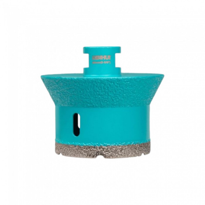 Ποτηροτρύπανο Διαμαντέ Ξηρής Κοπής Για Πλακάκι, Κεραμικά Υλικά, Πορσελάνη Και Πέτρα για την διάνοιξη οπών βαλβίδας Νεροχύτη και Νιπτήρα Ø68mm Bihui Turbo DMM68