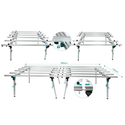 Πάγκος - τραπέζι εργασίας για Πολύ Μέγάλες Πλάκες με Μέγιστο φορτίο 200 κιλά BIHUI Working Bench 1.8x1.4M LFWB