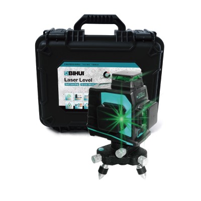 Αλφάδι Laser 3D 12 Γραμμών με Βάση Περιστροφής 360 °  Bihui Green Beams Laser Level LLG12