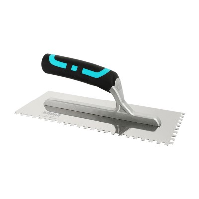 Επαγγελματική  Σπάτουλα ΜΥΣΤΡΙ κόλλας με δόντι 6x6x6 mm από ανοξείδωτο ατσάλι  0,7mm με μήκος 280mm και πλάτος 120mm Bihui PTSB06