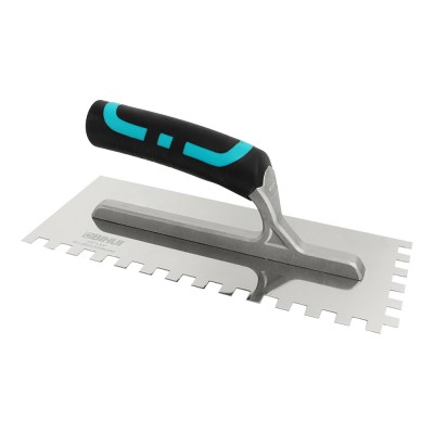 Επαγγελματική  Σπάτουλα ΜΥΣΤΡΙ κόλλας με δόντι 10x10x10 mm από ανοξείδωτο ατσάλι  0,7mm με μήκος 280mm και πλάτος 120mm Bihui PTSB10