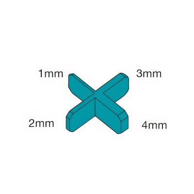 Σταυροί πλακιδίων Επαναχρησιμοποιούμενοι 1,2,3,4mm σε ένα (50 τεμάχια) Bihui Multi Reusable Spacer TSM50