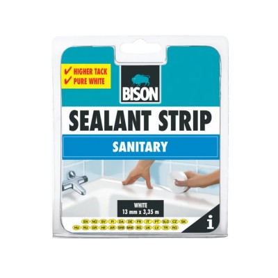 Ταινία Σφραγιστική Αρμών 13mm x 3.35m Λευκή Bison Sealantstrip 6302090