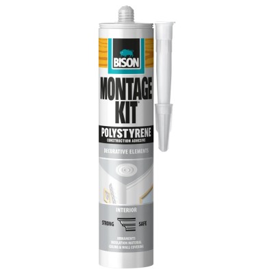Ισχυρή Κόλλα Συναρμολόγησης 470gr Κρεμ Bison Montagekit® Polystyrene 6307050