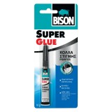 Κόλλα Στιγμής εξαιρετικά δυνατή με Έξυπνο δοχείο που στέκεται όρθιο για ακριβής κόλληση SUPER GLUE POINTER Bison 10ml
