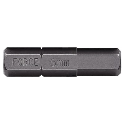 Μύτη Κατσαβιδιού Allen Mήκους L.25mm με Καρέ 1/4" Μέγεθος 6mm Force