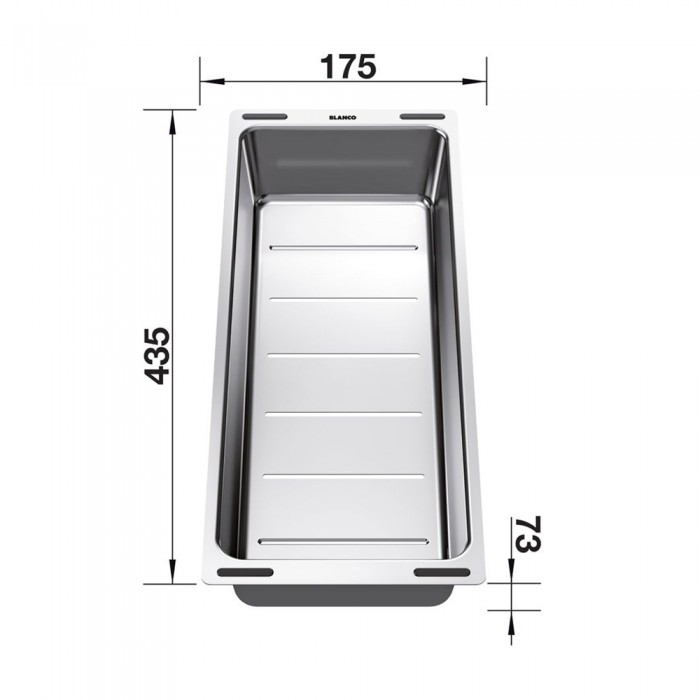 Πολυλειτουργικό σουρωτήρι 43.5x17,4 BLANCO Inox 227689