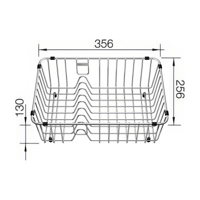 Καλάθι συρμάτινο με πιατοθήκη 25.6x35.6cm BLANCO Inox 231693