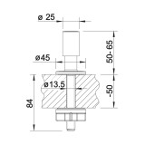 Χειριστήριο ελέγχου Αυτόματης Βαλβίδας Κυλινδρικό BLANCO Black Matt 238688