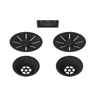 Σετ Βαλβίδα με Υπερχείλιση διπλή BLANCO INFINO Black 239979