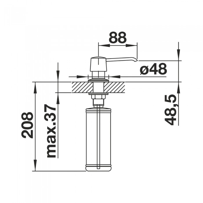 Ντισπένσερ BLANCO σειρά YANO Χρωμε 524256