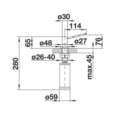 Ντισπένσερ BLANCO σειρά TORRE Chrome 512593