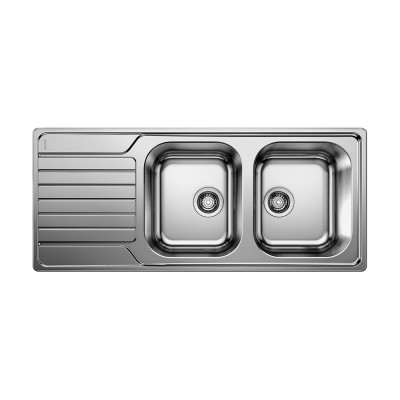 Ανοξείδωτος Νεροχύτης 116x50cm BLANCO σειρά DINAS 8 S Brushed Finish 523376