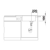 Νεροχύτης Γρανίτη 78x50cm BLANCO SILGRANIT σειρά ELON XL 6 S Volcano Grey 527252