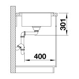 Νεροχύτης Γρανίτη 78x50cm BLANCO SILGRANIT σειρά ELON XL 6 S Volcano Grey 527252
