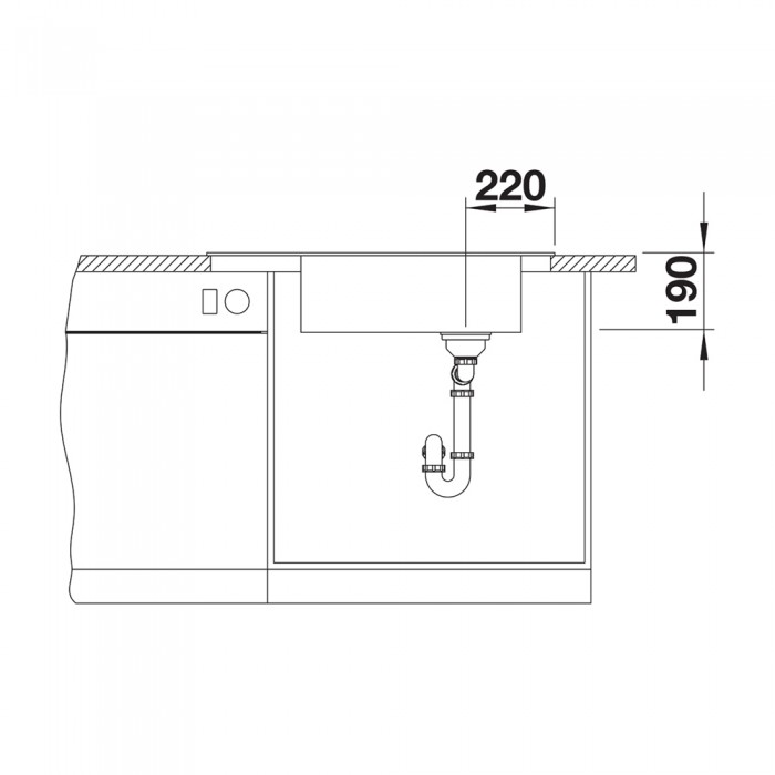 Νεροχύτης Γρανίτη 86x50cm BLANCO σειρά ELON XL 8 S Soft White 527072