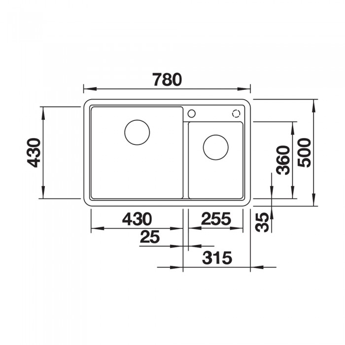 Νεροχύτης Γρανίτη 78x50cm BLANCO SILGRANIT σειρά LEGRA 8 Soft White 527089