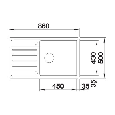 Νεροχύτης Γρανίτη 86x50cm BLANCO SILGRANIT σειρά LEGRA XL 6 S Anthracite 523326