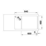 Νεροχύτης Γρανίτη 86x50cm BLANCO SILGRANIT σειρά LEGRA XL 6 S White 523328