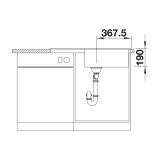 Νεροχύτης Γρανίτη 86x50cm BLANCO SILGRANIT σειρά LEGRA XL 6 S White 523328