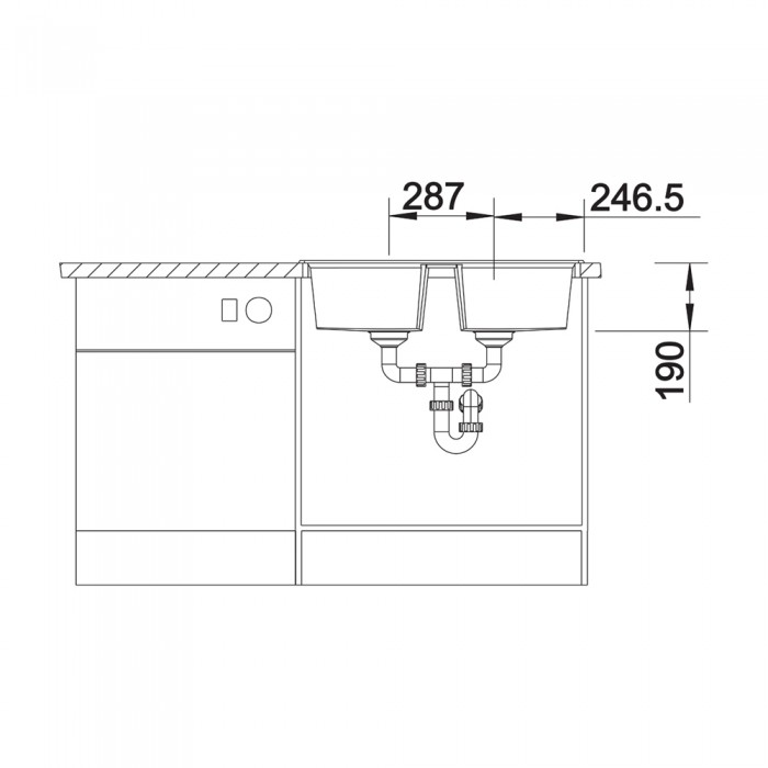 Νεροχύτης Γρανίτη 78x50cm BLANCO SILGRANIT σειρά LEXA 8 Coffee 524969
