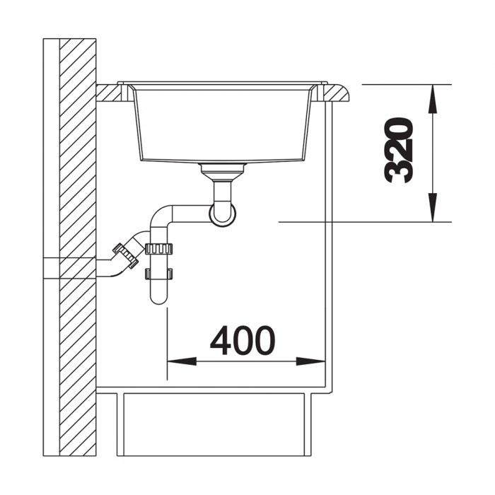 Νεροχύτης Γρανίτη 78x50cm BLANCO SILGRANIT σειρά LEXA 8 Coffee 524969