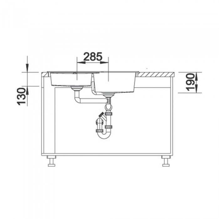 Νεροχύτης Γρανίτη 83x83cm BLANCO SILGRANIT σειρά METRA 9 Ε Black 525938
