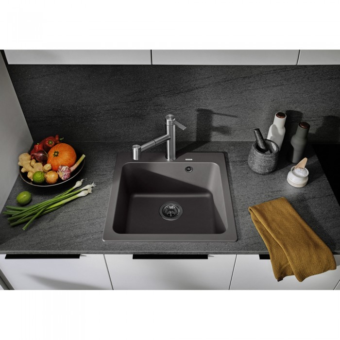 Νεροχύτης Γρανίτη 51.5x51cm BLANCO SILGRANIT σειρά NAYA 5 Rock Grey 526580