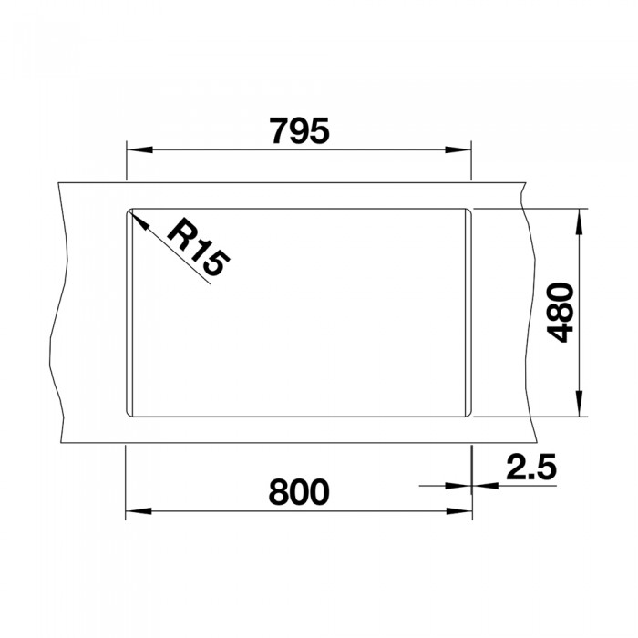 Νεροχύτης Γρανίτη 81.5x50cm BLANCO SILGRANIT σειρά NAYA 8 Volcano Grey 527313