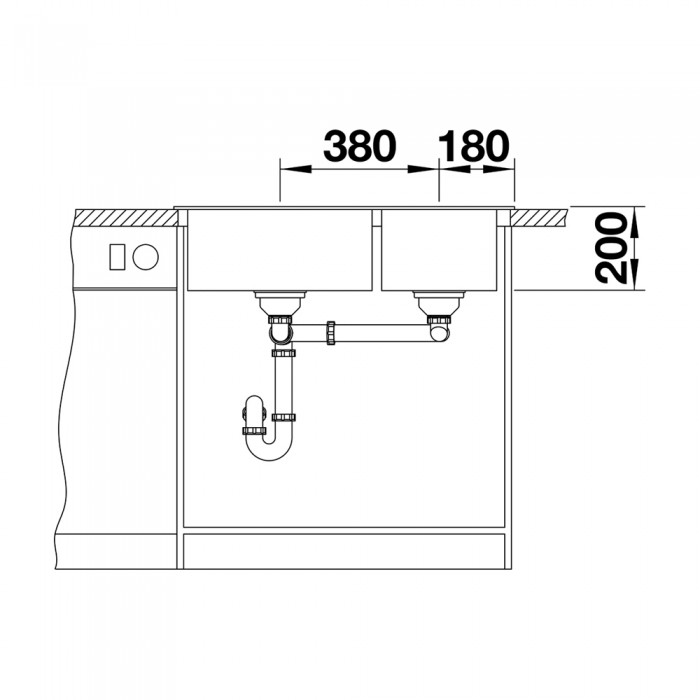 Νεροχύτης Γρανίτη 81.5x50cm BLANCO SILGRANIT σειρά NAYA 8 Volcano Grey 527313