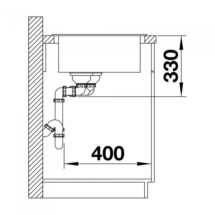 Νεροχύτης Γρανίτη 81.5x50cm BLANCO SILGRANIT σειρά NAYA 8 Volcano Grey 527313