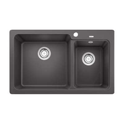 Νεροχύτης Γρανίτη 81.5x50cm BLANCO SILGRANIT σειρά NAYA 8 Rock Grey 519647