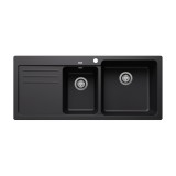 Νεροχύτης Γρανίτη ποδιά Αριστερά 116x50cm BLANCO SILGRANIT σειρά NAYA 8 S Black 525946