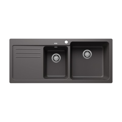 Νεροχύτης Γρανίτη ποδιά Αριστερά 116x50cm BLANCO SILGRANIT σειρά NAYA 8 S Rock Grey 525780