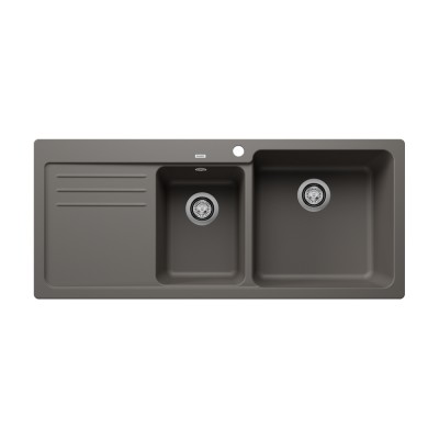 Νεροχύτης Γρανίτη ποδιά Αριστερά 116x50cm BLANCO SILGRANIT σειρά NAYA 8 S Volcano Grey 527315