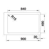 Νεροχύτης Γρανίτη 86x51cm BLANCO SILGRANIT σειρά NAYA XL 9 Anthracite 521811